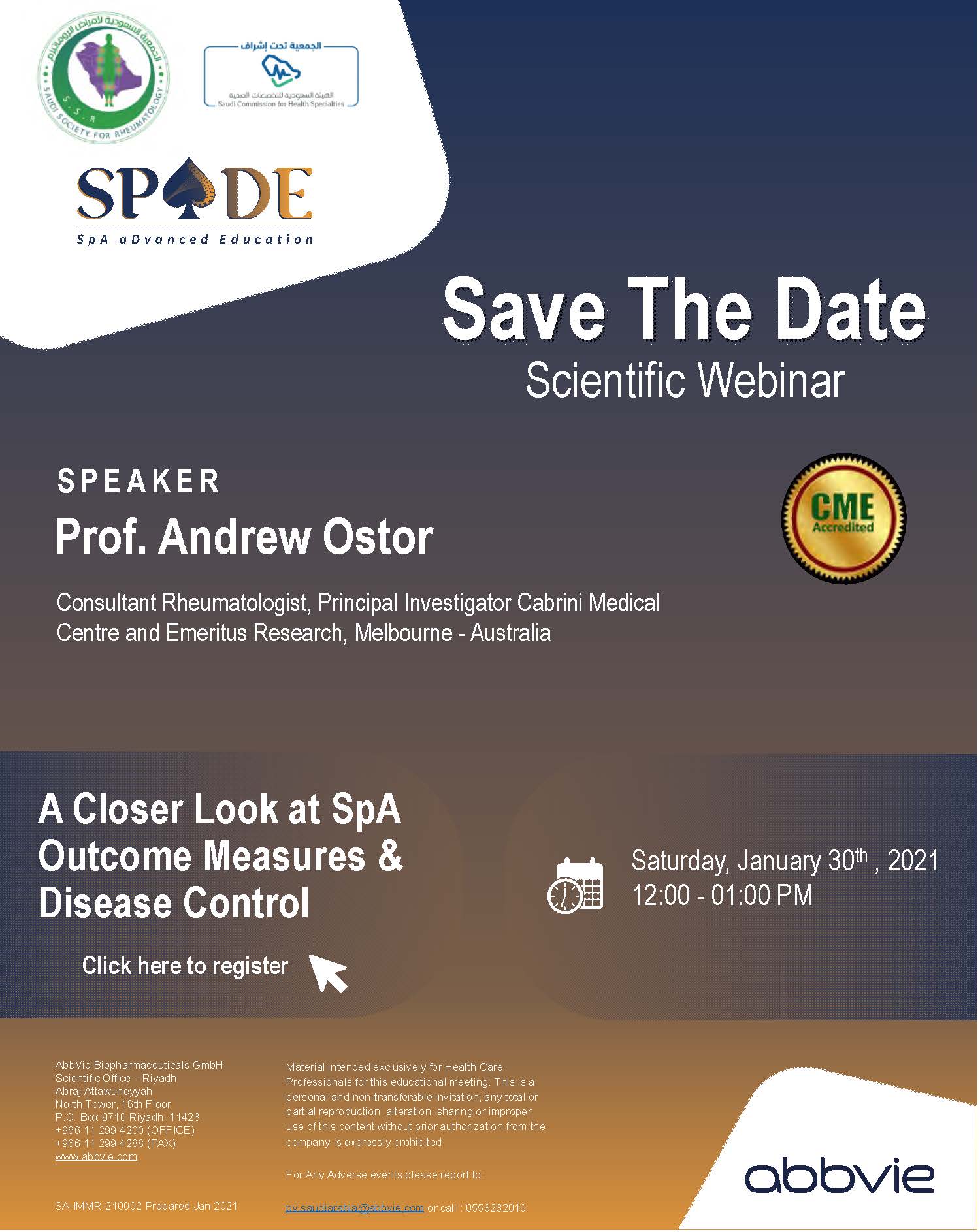 SPADE : A Closer Outlook at SpA Outcome Measures and Disease Control